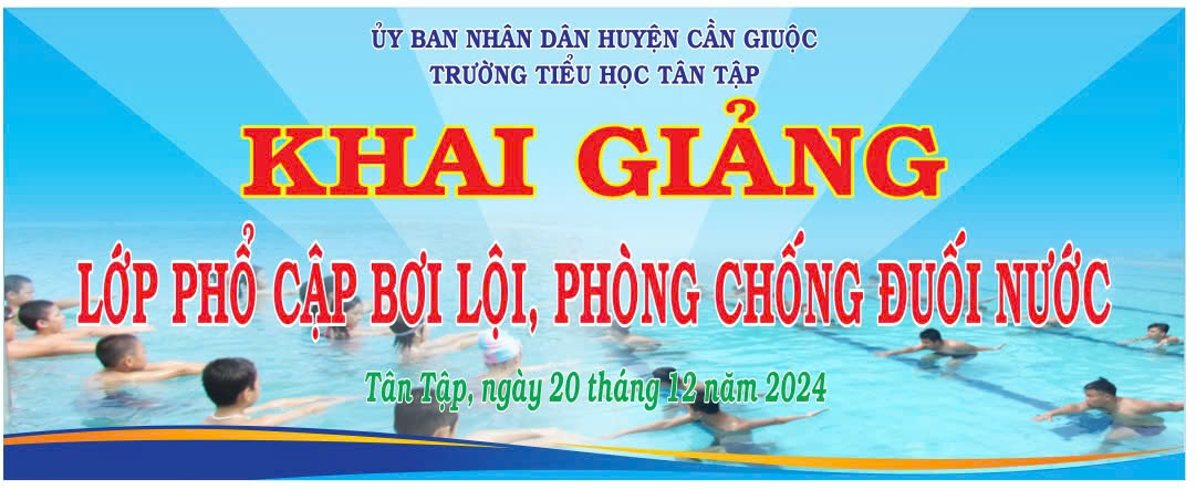 Phổ cập bơi trường TH Tân Tập